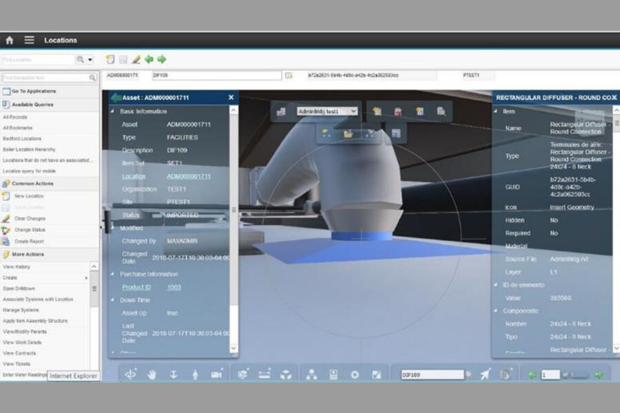 Modelo BIM integrado en un sistema EAM