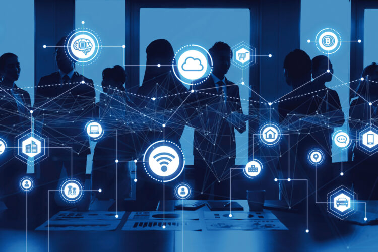 Network business concept. Communication network.