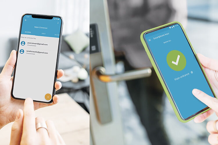 Dispositivo móvil con aplicación para control de accesos