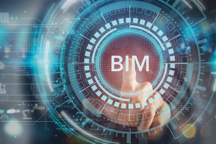 BIM (Building Information Modeling) concept. 3D digital model-based process that provides architects, engineers, constructors, and owners with a comprehensive view of the building project.