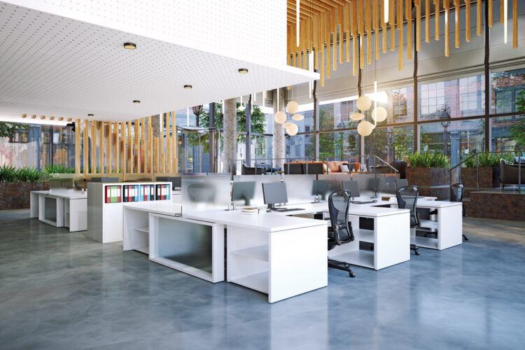 modern office interior, 3d rendering business concept design