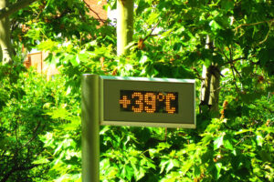 Ola de calor, climatización, termómetro