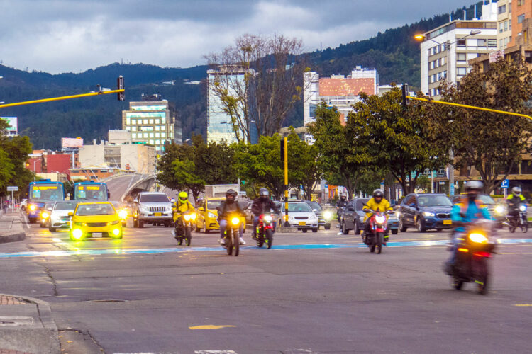 motocicletas en la ciudad de Bogotá
